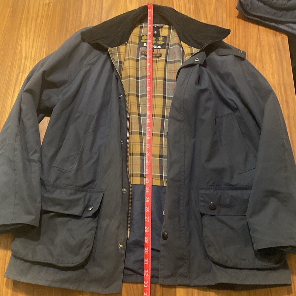 Navy Barbour Ashby Wax Jacket